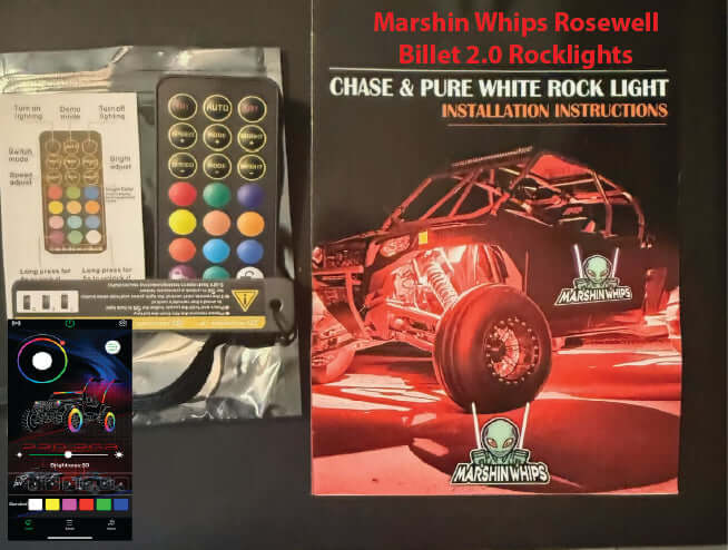 Rosewell X-2 Billet Rock Light Kit (8-Pack) Marshin Whips