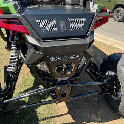 SDR Motorsports Polaris RZR Pro R Rear Exhaust Grille Cover Outside