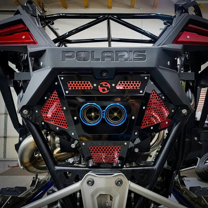 SDR Motorsports Polaris RZR Pro R Rear Exhaust Grille Cover Powder Coated