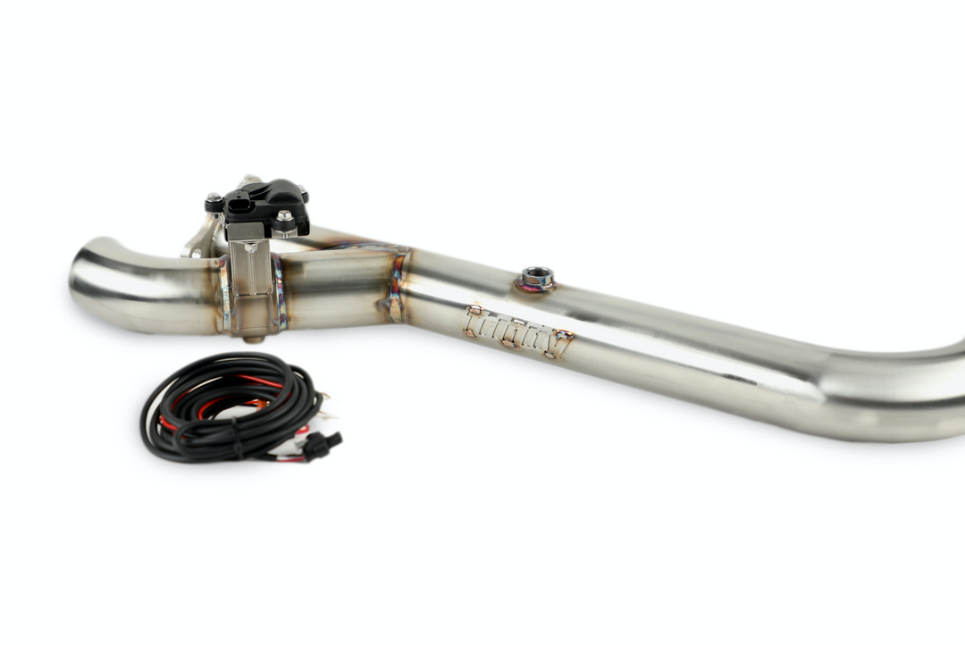 Polaris RZR Turbo Side Piece Header Pipe with Electronic Cutout