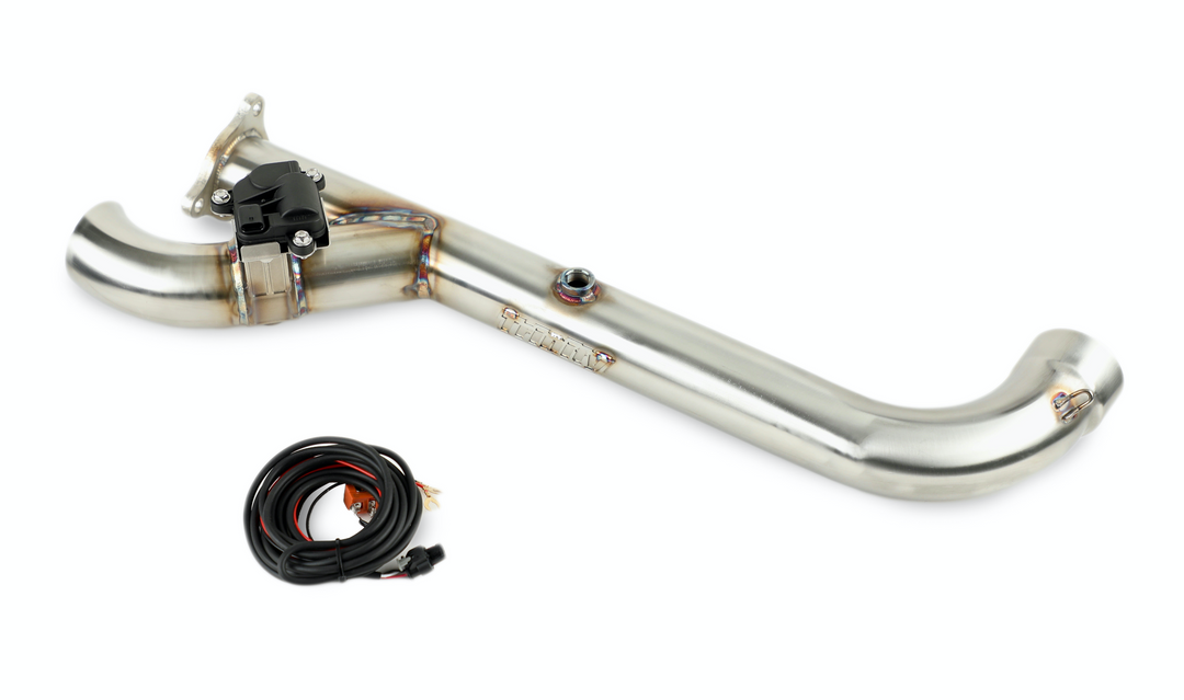 Polaris RZR Turbo Side Piece Header Pipe with Electronic Cutout