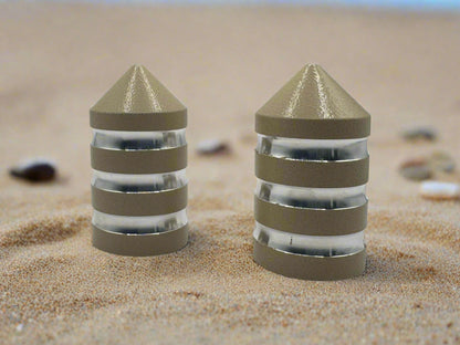 Marshin Whips Billet Magnetic Base Caps | Protective Dust Covers | Pair