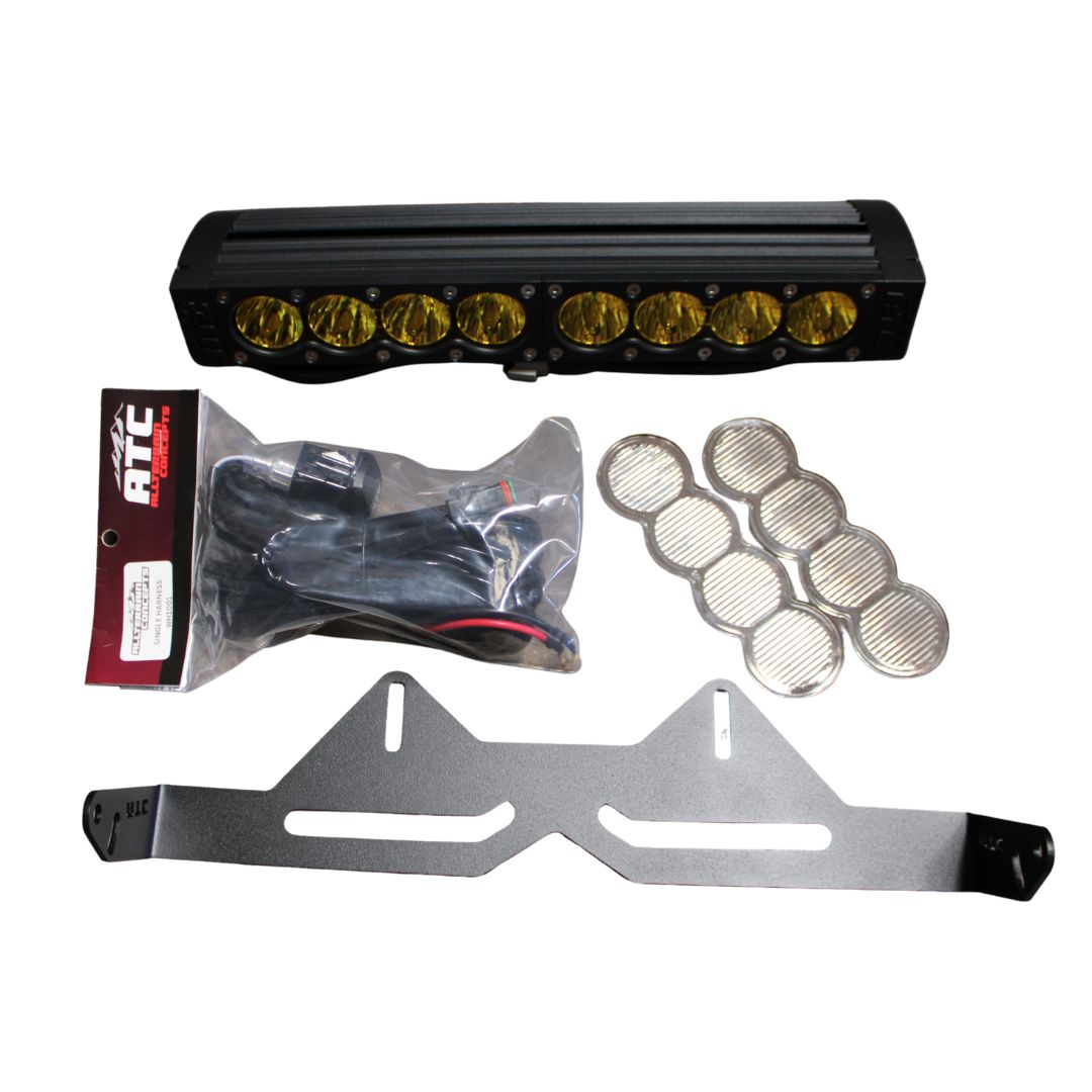 Can-Am Maverick R Shock Mount Lighting Package by All Terrain Concepts, front view