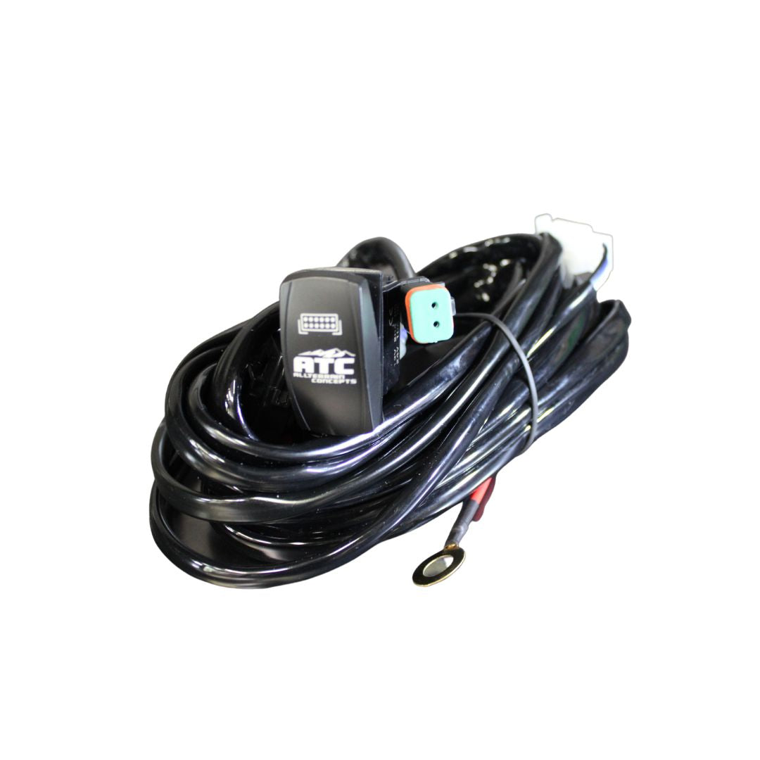 Light Bar Wiring Harness Single UTV - Front View | All Terrain Concepts
