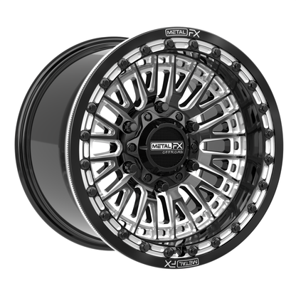 Slayer 6R UTV Beadlock Wheel (Gloss Black Contrast Cut) Metal FX Offroad
