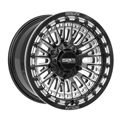 Slayer 6R UTV Beadlock Wheel (Gloss Black Contrast Cut) Metal FX Offroad