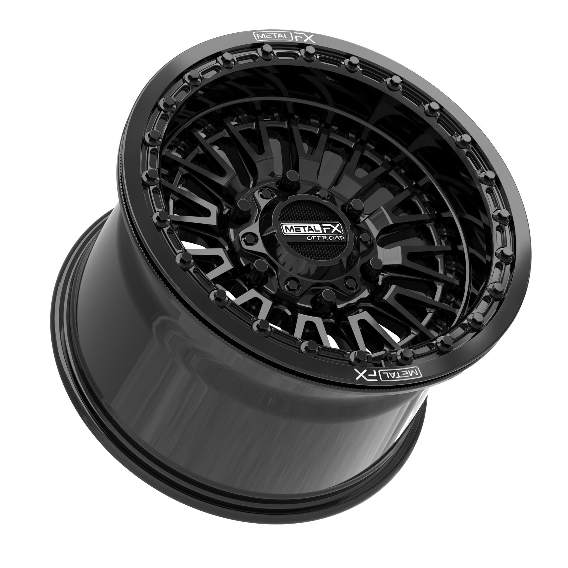Slayer 6R UTV Beadlock Wheel (Gloss Black) Metal FX Offroad