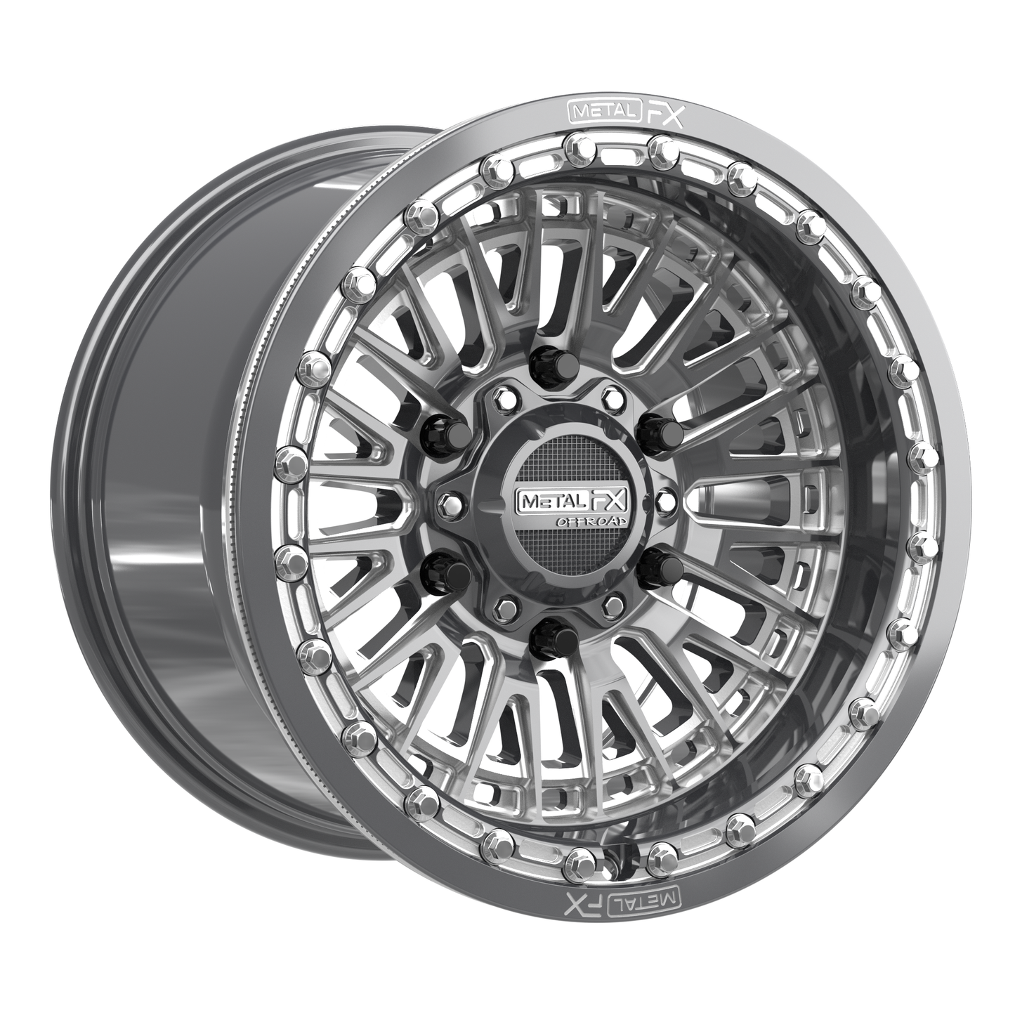 Slayer 6R UTV Beadlock Wheel (Gunmetal Contrast Cut) Metal FX Offroad