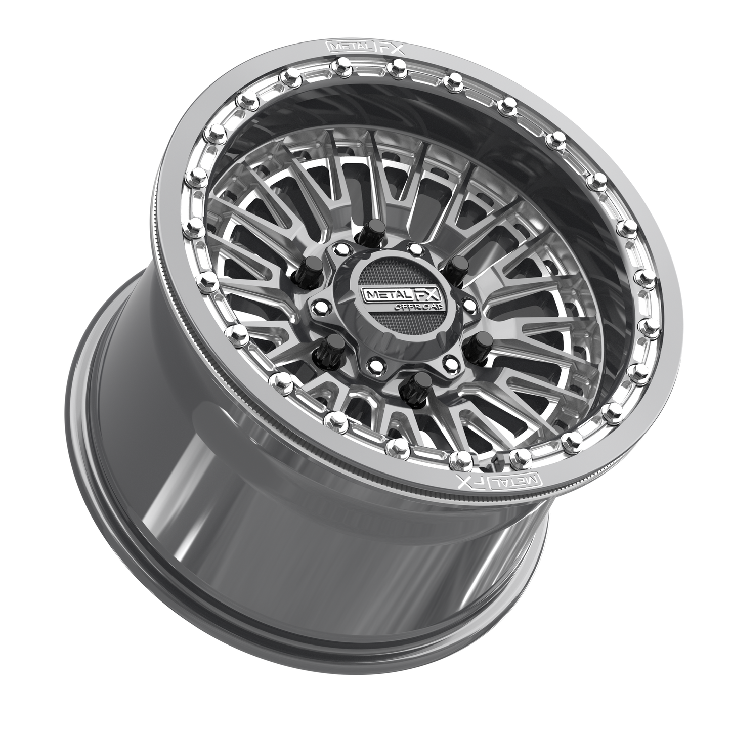 Slayer 6R UTV Beadlock Wheel (Gunmetal Contrast Cut) Metal FX Offroad