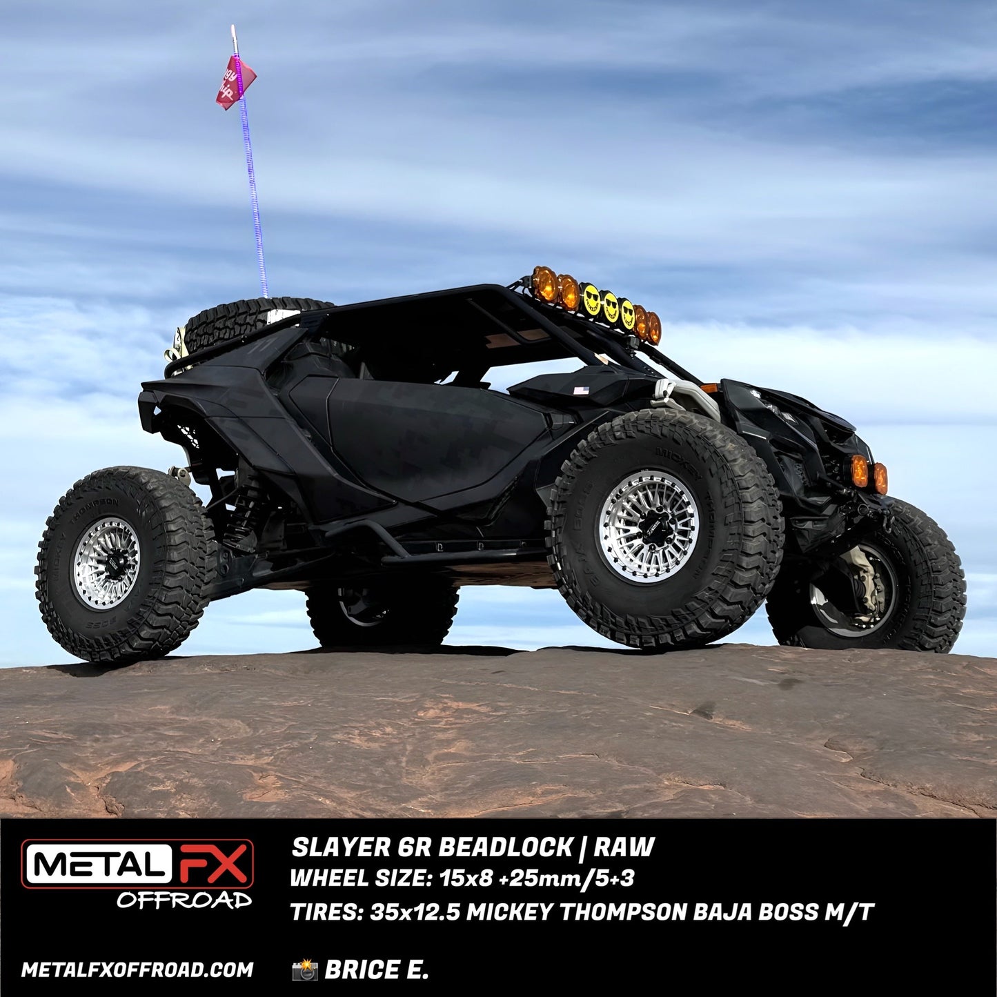 Slayer 6R UTV Beadlock Wheel (Raw) Metal FX Offroad