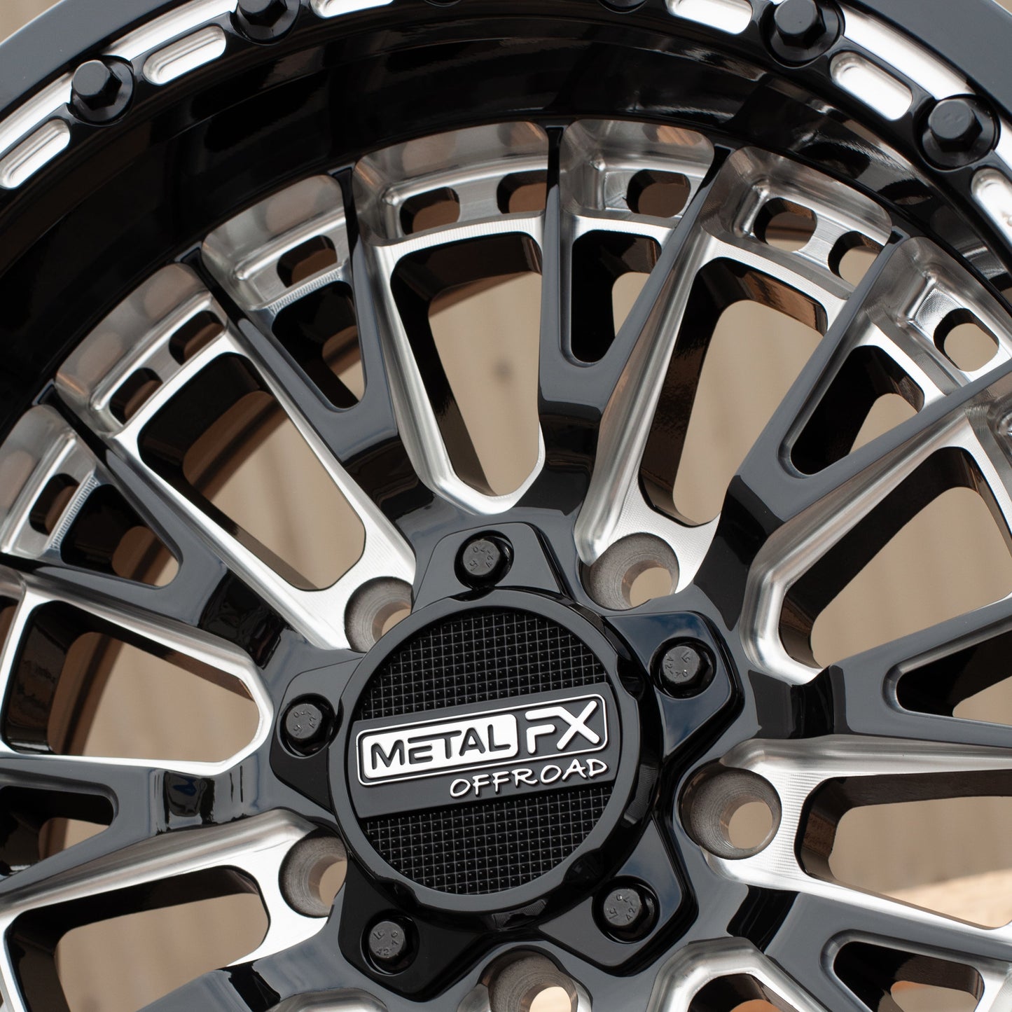 Slayer R UTV Beadlock Wheel (Gloss Black Contrast Cut) Metal FX Offroad