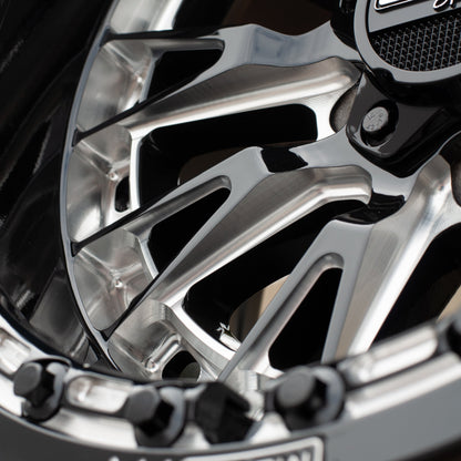Slayer R UTV Beadlock Wheel (Gloss Black Contrast Cut) Metal FX Offroad