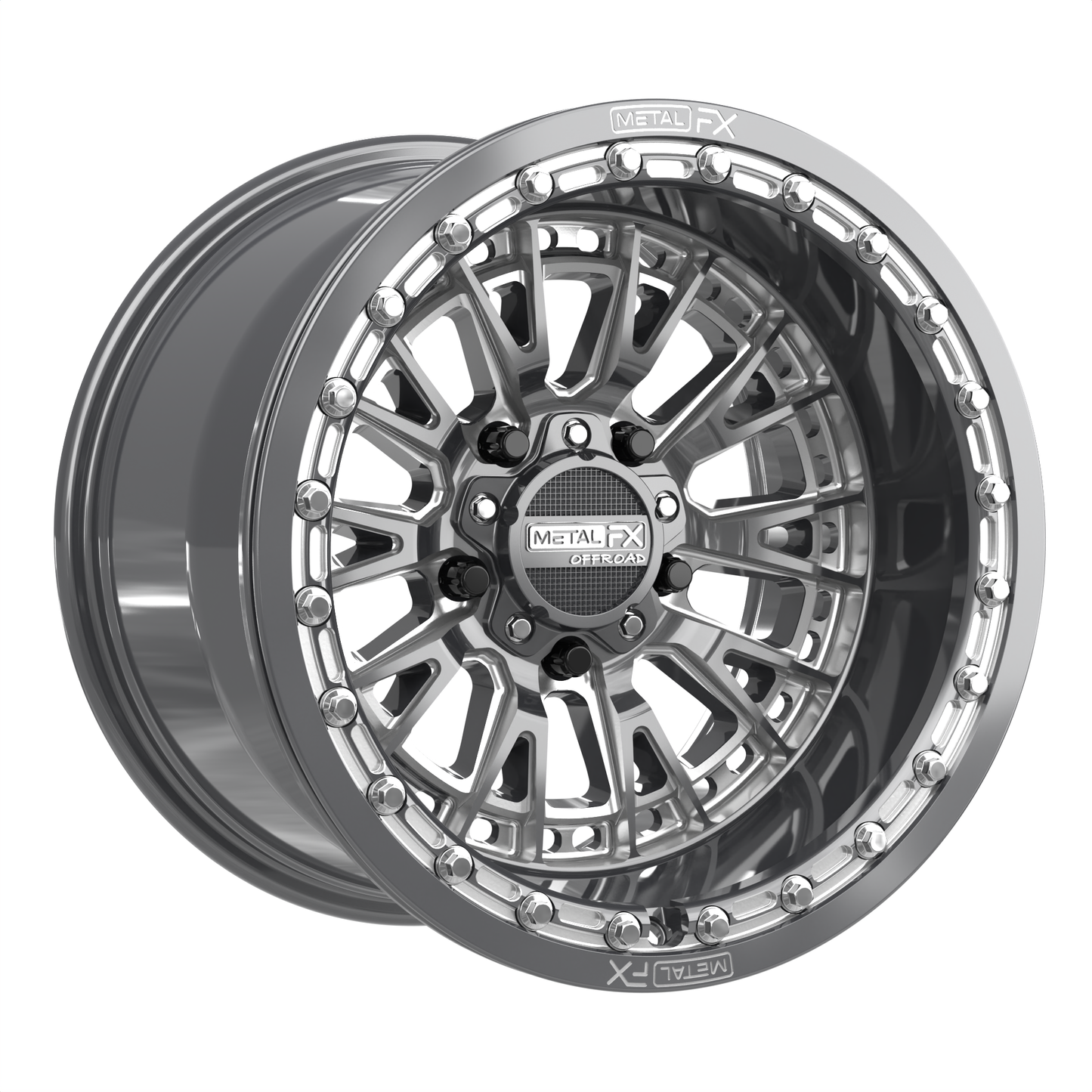 Slayer R UTV Beadlock Wheel (Gunmetal Contrast Cut) Metal FX Offroad