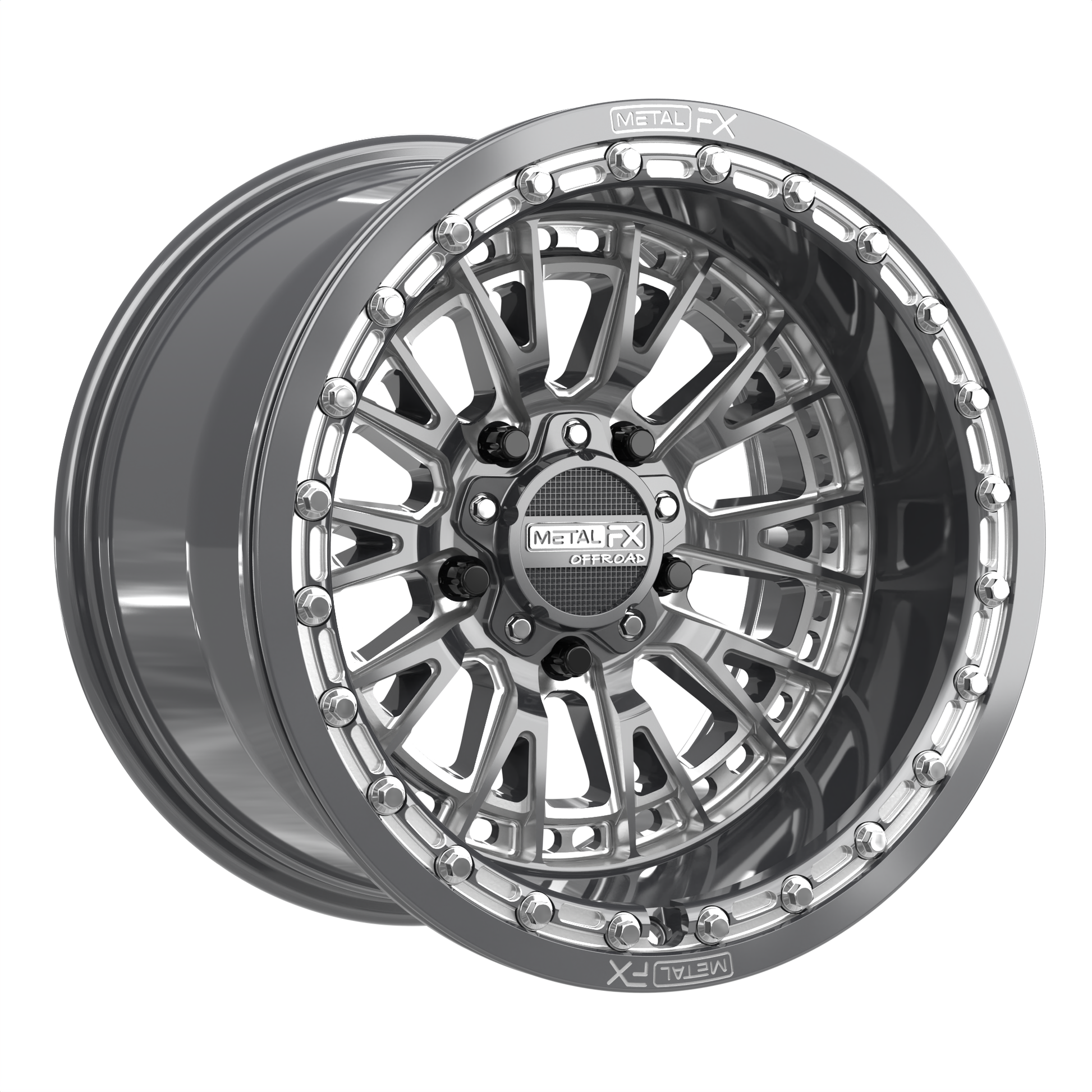 Slayer R UTV Beadlock Wheel (Gunmetal Contrast Cut) Metal FX Offroad