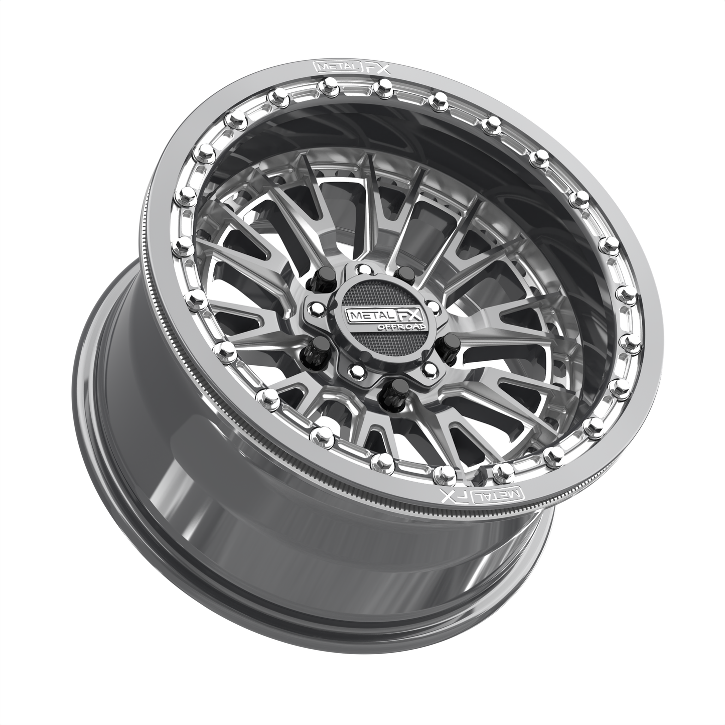 Slayer R UTV Beadlock Wheel (Gunmetal Contrast Cut) Metal FX Offroad