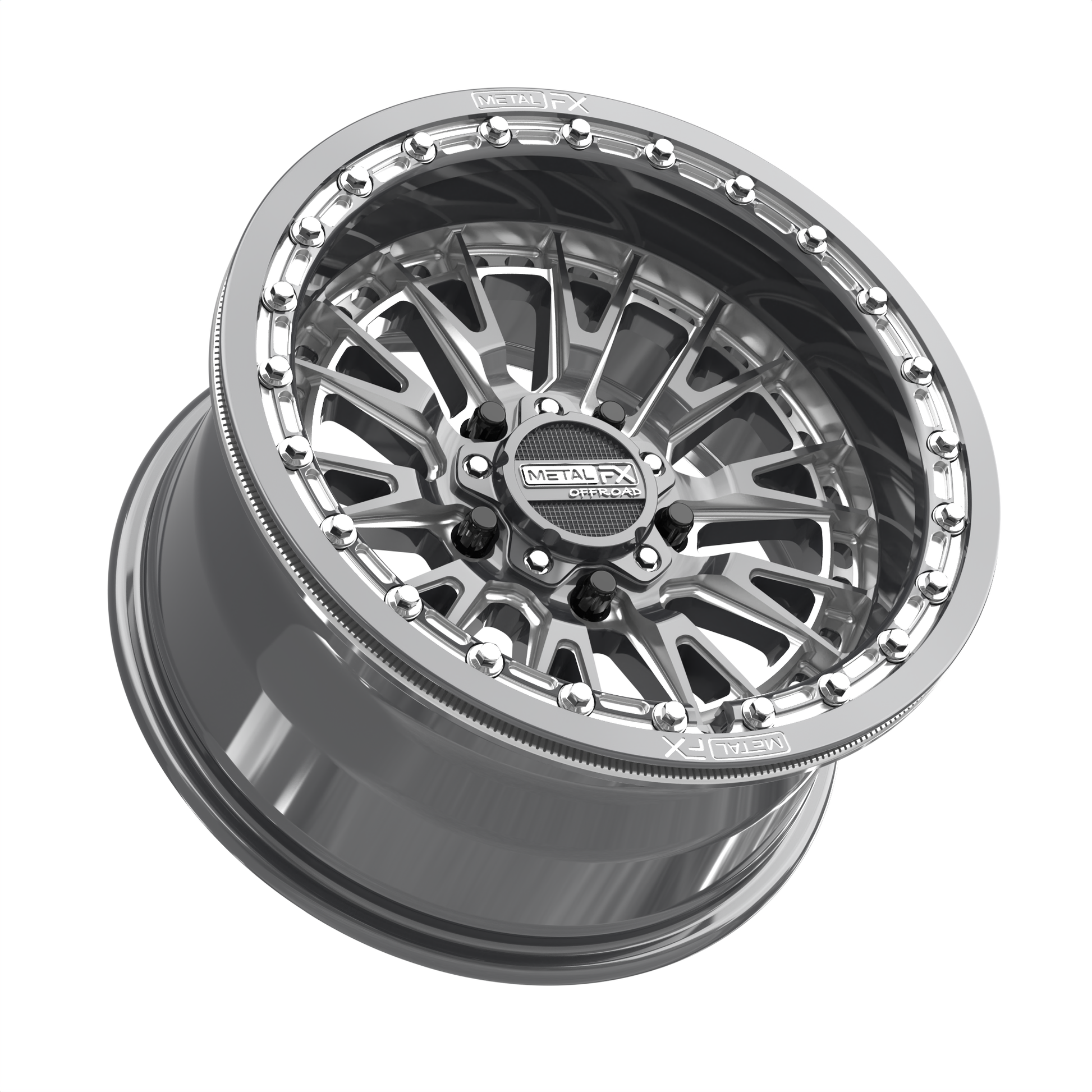 Slayer R UTV Beadlock Wheel (Gunmetal Contrast Cut) Metal FX Offroad