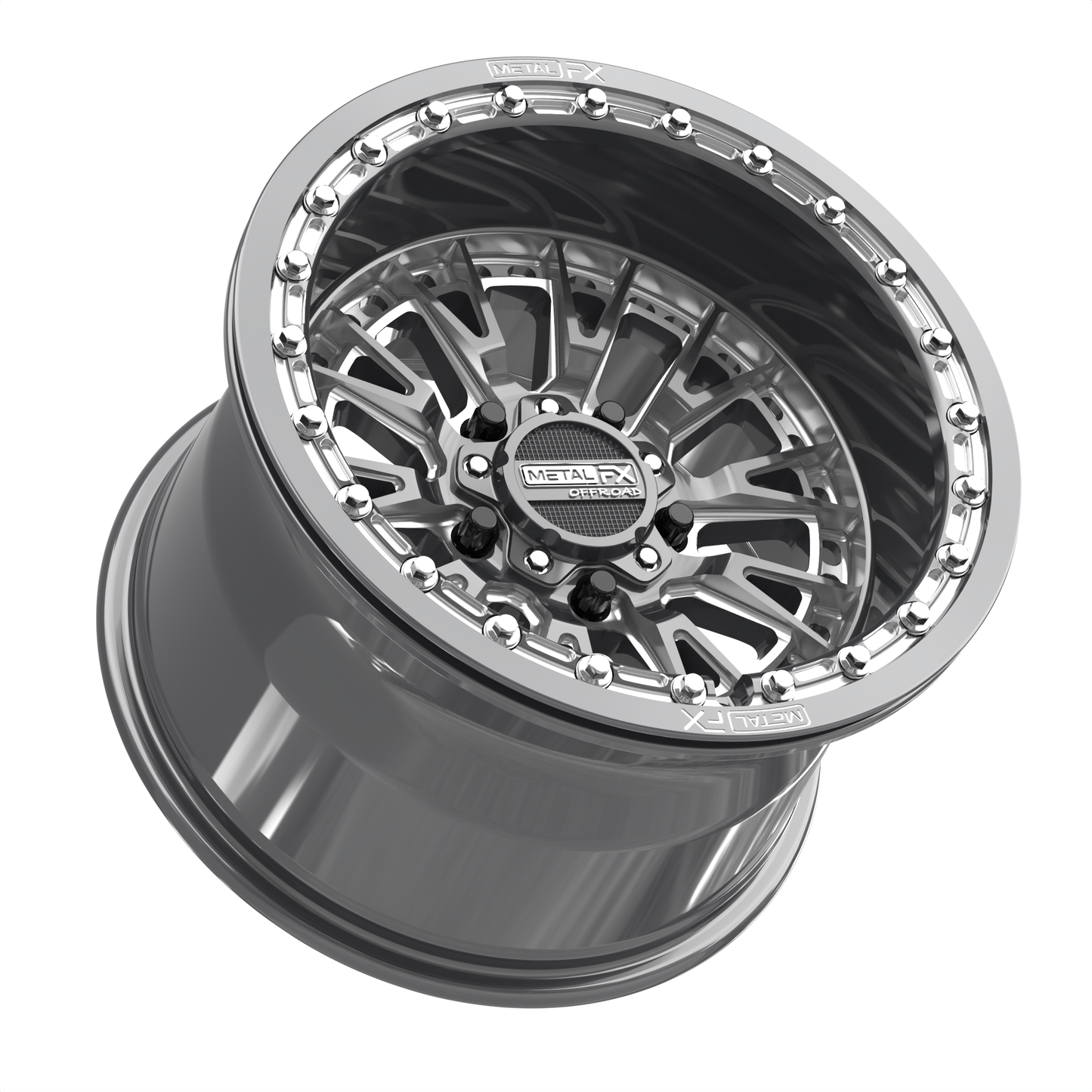 Slayer R UTV Beadlock Wheel (Gunmetal Contrast Cut) Metal FX Offroad