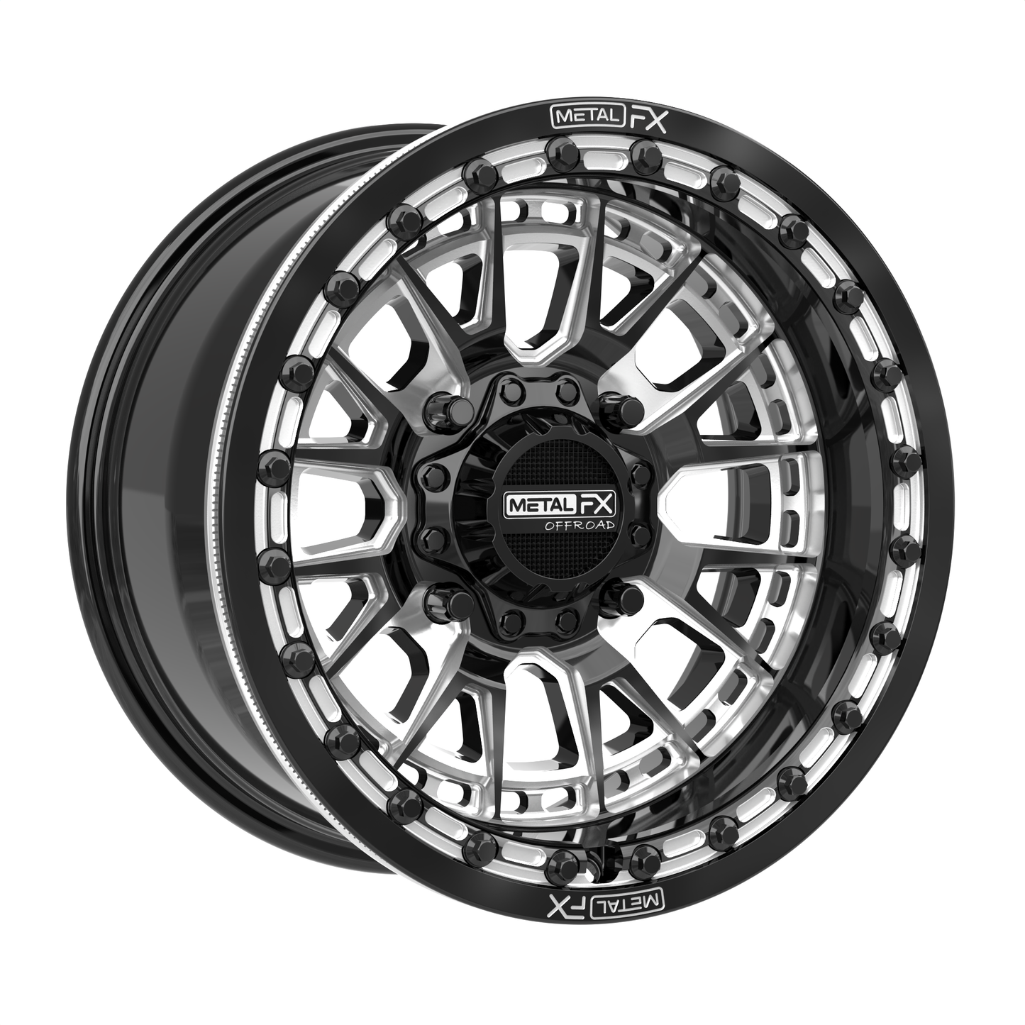 Slayer UTV Beadlock Wheel (Gloss Black Contrast Cut) Metal FX Offroad