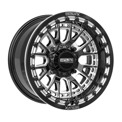 Slayer UTV Beadlock Wheel (Gloss Black Contrast Cut) Metal FX Offroad