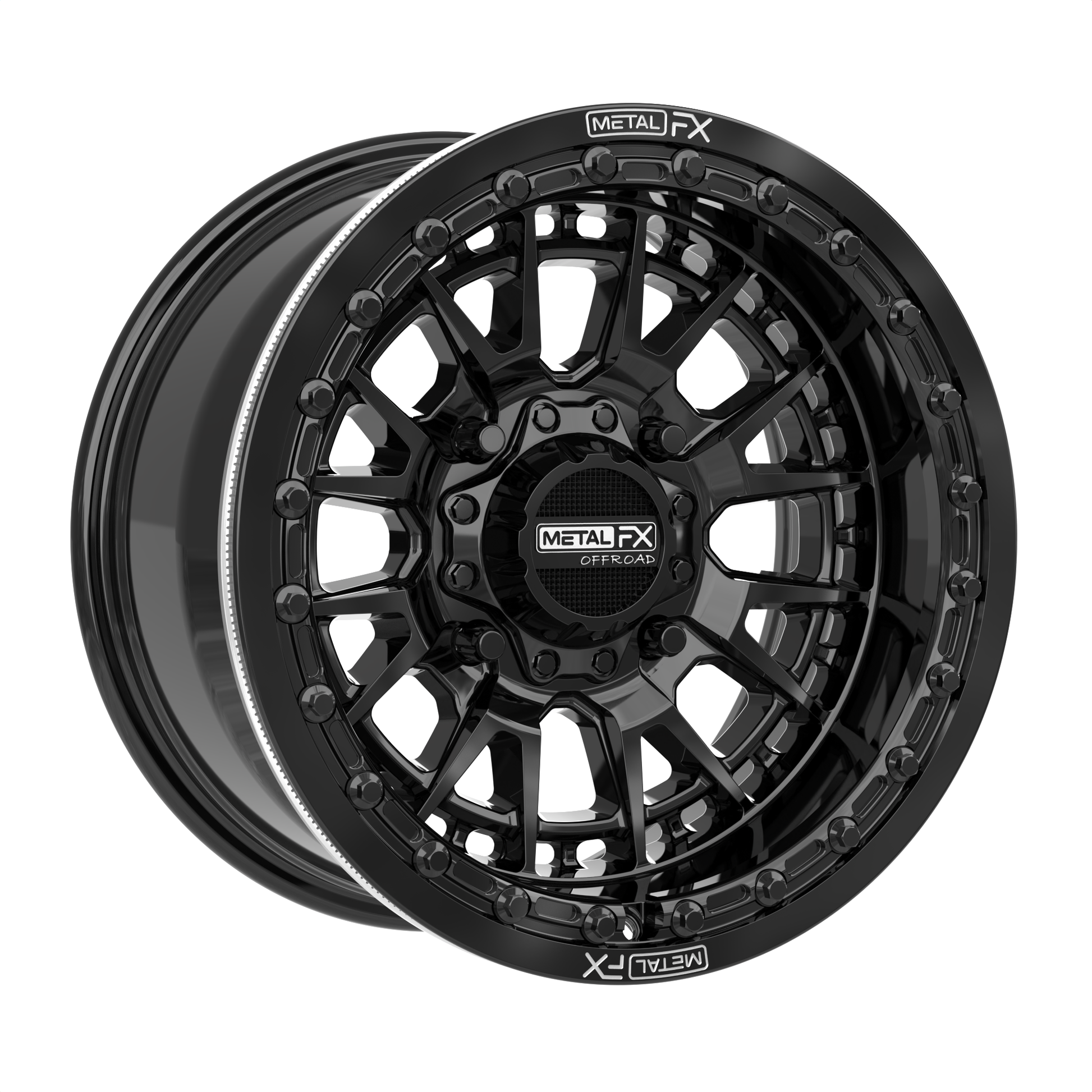 Slayer UTV Beadlock Wheel (Gloss Black) Metal FX Offroad