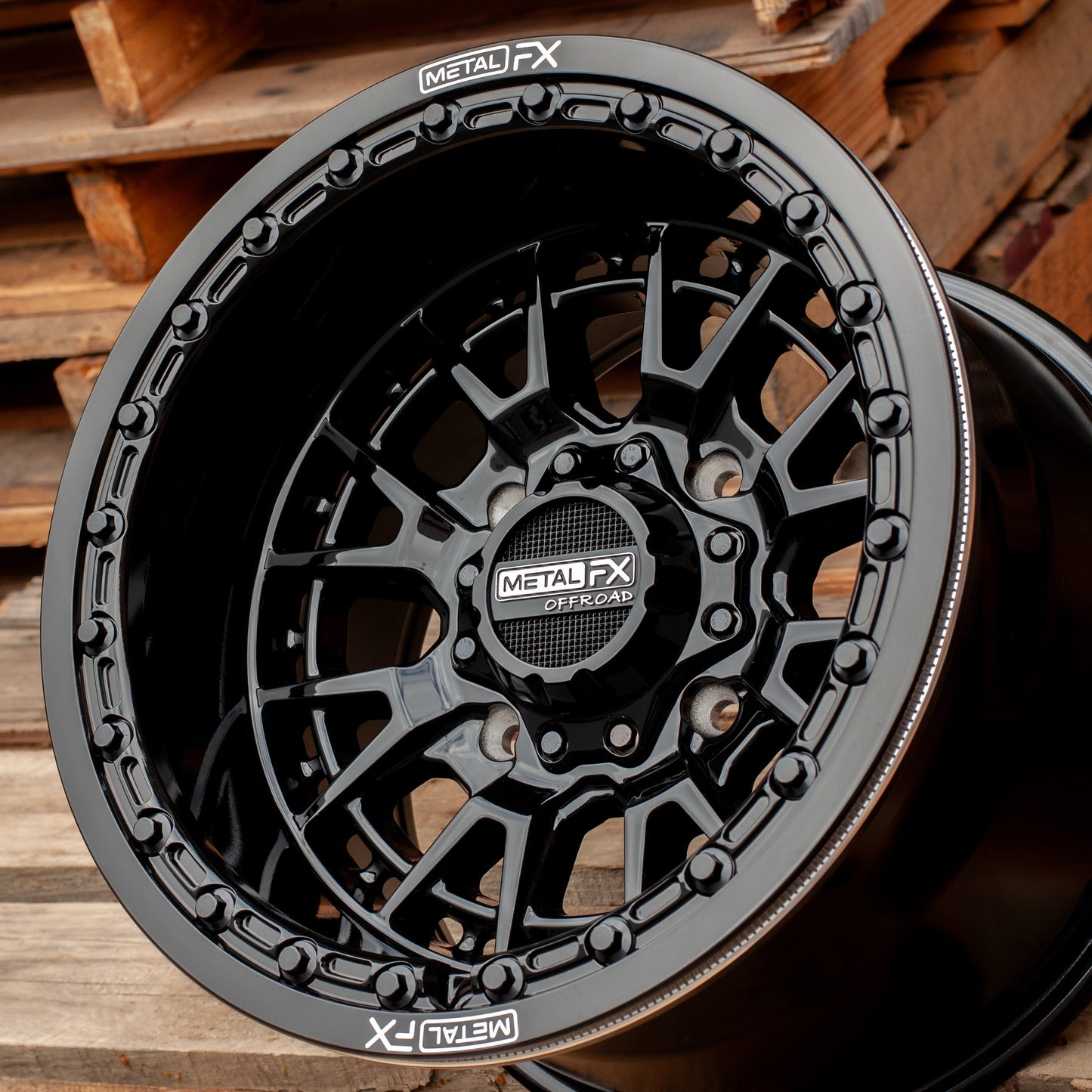 Slayer UTV Beadlock Wheel (Gloss Black) Metal FX Offroad