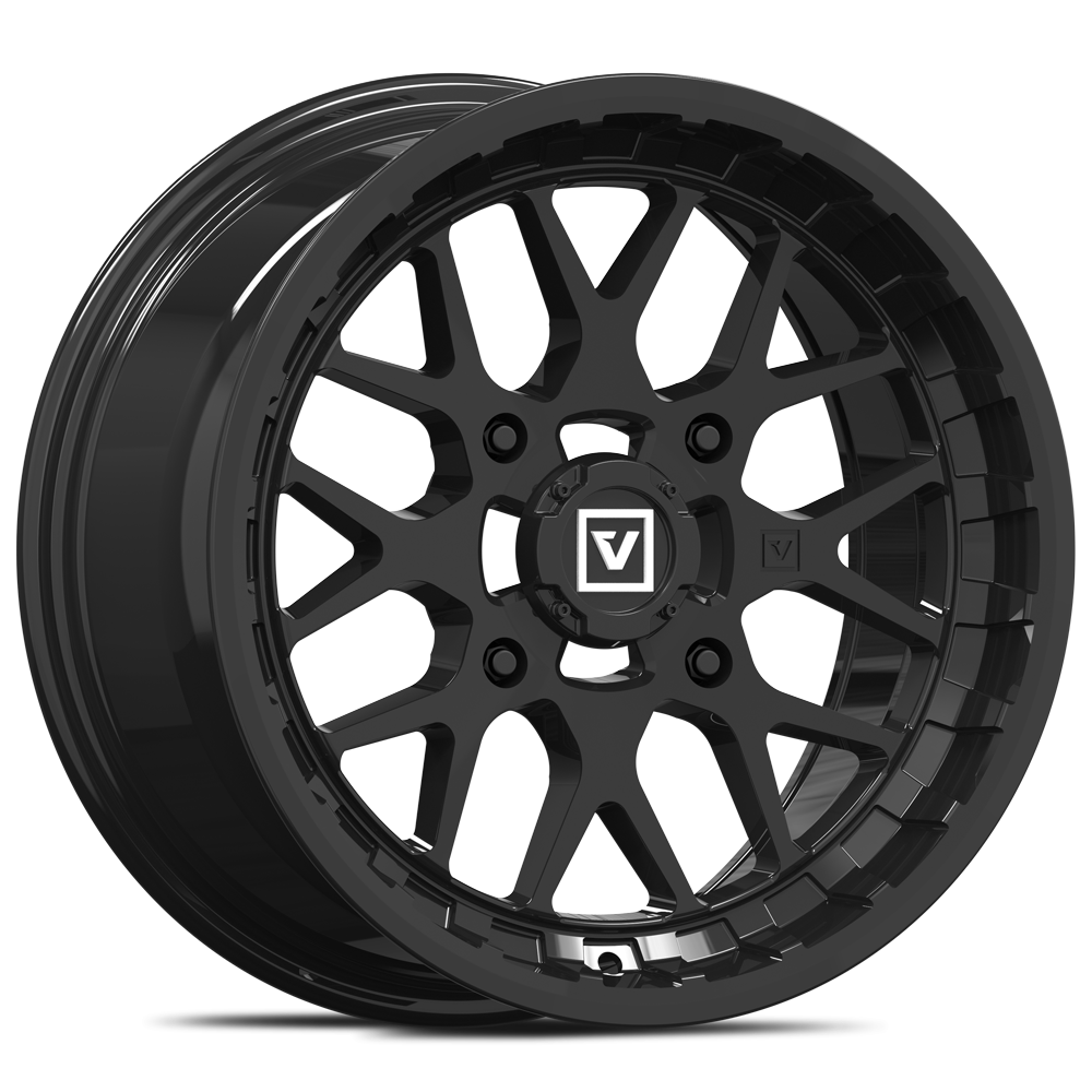V03 UTV Gloss Black Wheel (14x7 25mm 4x137) Valor Offroad