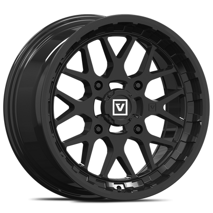 V03 UTV Gloss Black Wheel (14x7 25mm 4x137) Valor Offroad