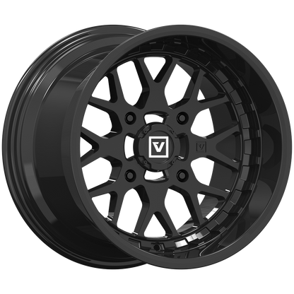 V03 UTV Gloss Black Wheel (15x10 0mm 4x156) Valor Offroad