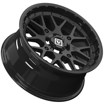 V03 UTV Gloss Black Wheel (15x10 0mm 4x156) Valor Offroad