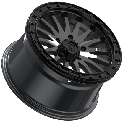 V06 UTV Brushed Gunmetal Beadlock Wheel (15x8 40mm 5x114.3) Valor Offroad