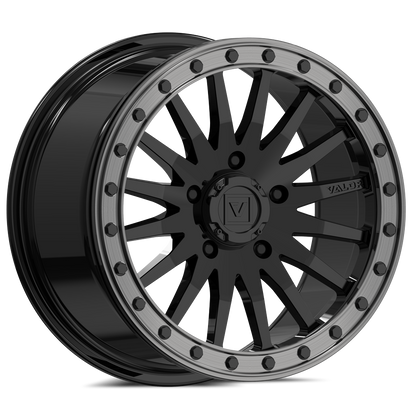 V06 UTV Gloss Black Wheel (15x8 40mm 5x114.3) Valor Offroad