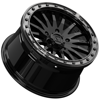V06 UTV Gloss Black Wheel (15x8 40mm 5x114.3) Valor Offroad