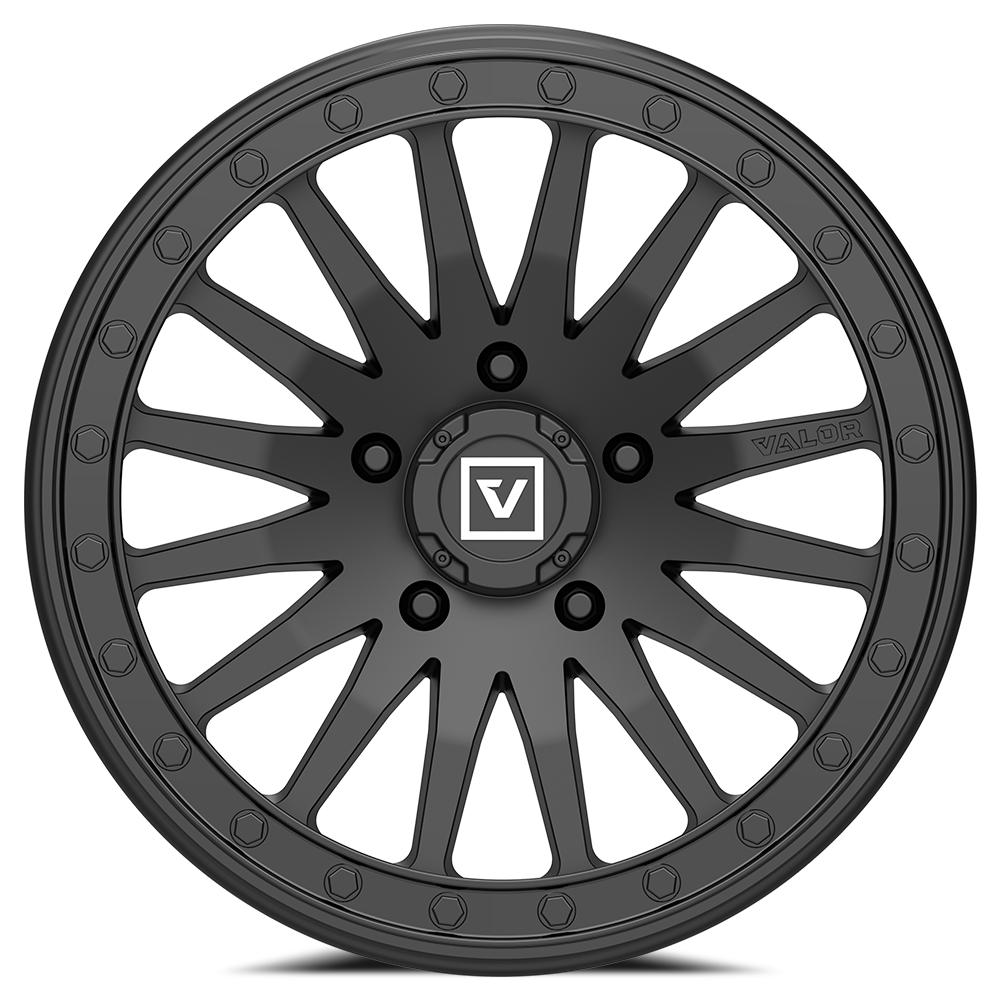 V06 UTV Satin Black Wheel (15x8 40mm 5x114.3) Valor Offroad