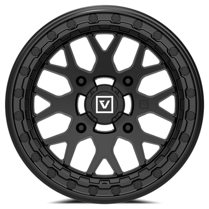 V07 UTV Satin Black Beadlock Wheel (15x7 25mm 4x137) Valor Offroad