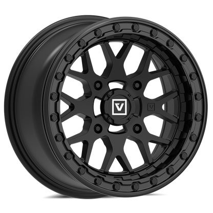 V07 UTV Satin Black Beadlock Wheel (15x7 25mm 4x156) Valor Offroad