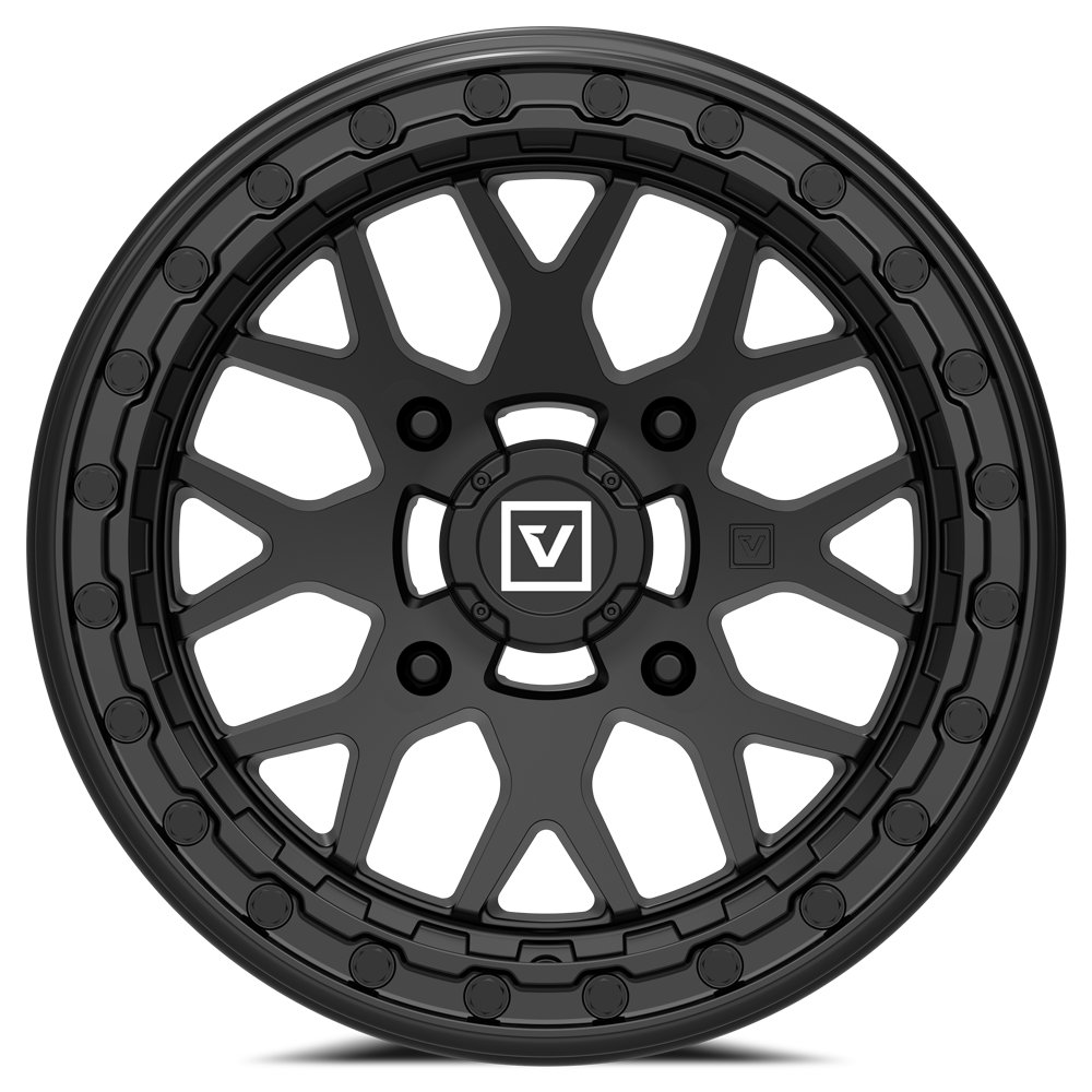 V07 UTV Satin Black Beadlock Wheel (15x7 25mm 4x156) Valor Offroad