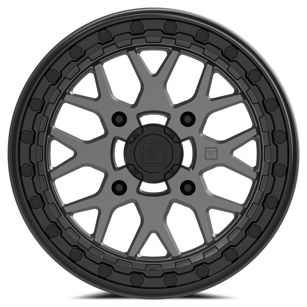 V07 UTV Satin Graphite Beadlock Wheel (15x7 25mm 4x137) Valor Offroad