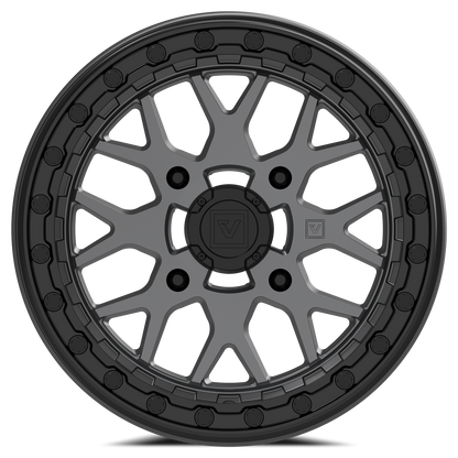 V07 UTV Satin Graphite Beadlock Wheel (15x7 25mm 4x156) Valor Offroad