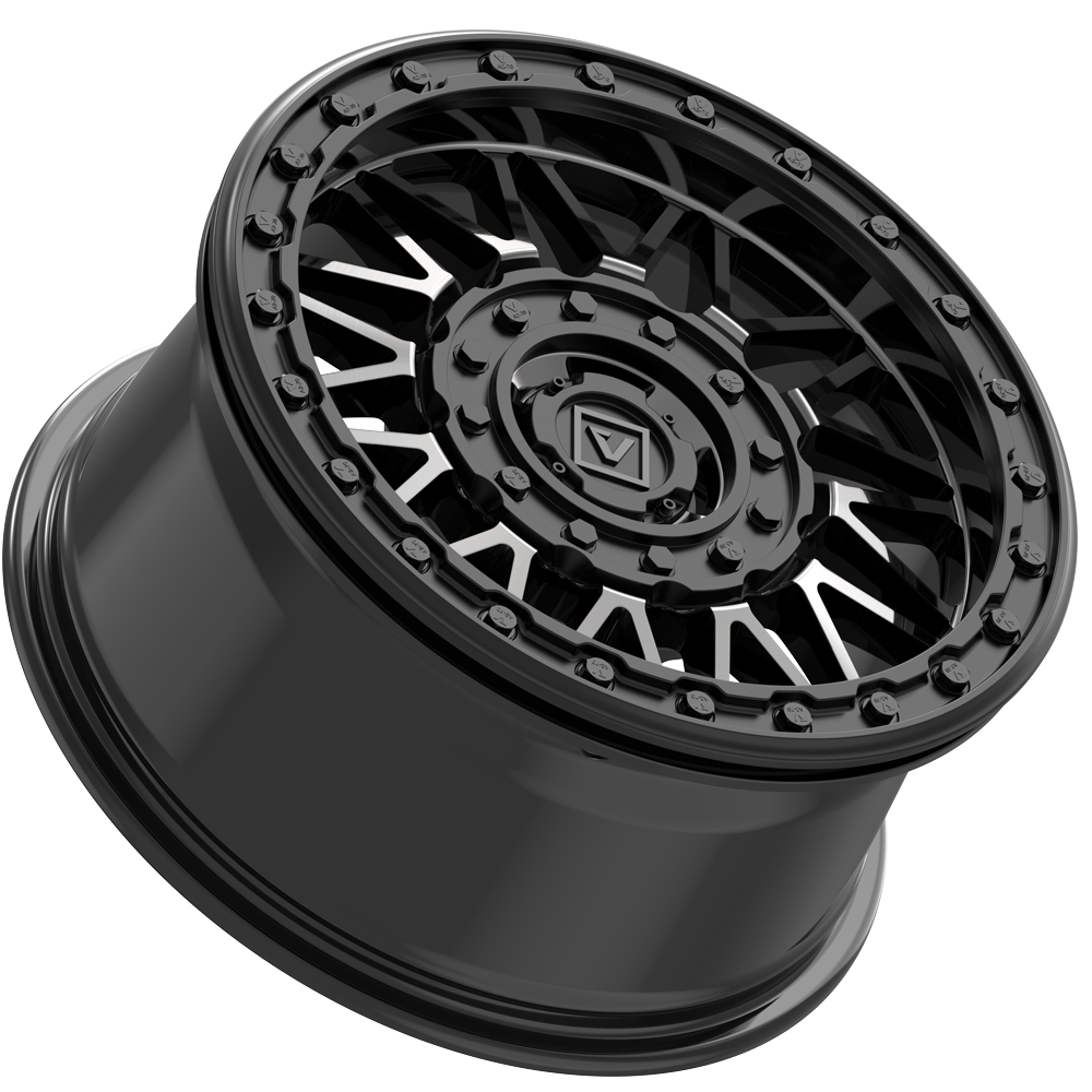 V08 UTV Dark Tint Beadlock Wheel (15x7 30mm 4x137/4x156) Valor Offroad