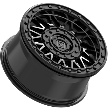 V08 UTV Dark Tint Beadlock Wheel (15x7 30mm 4x137/4x156) Valor Offroad