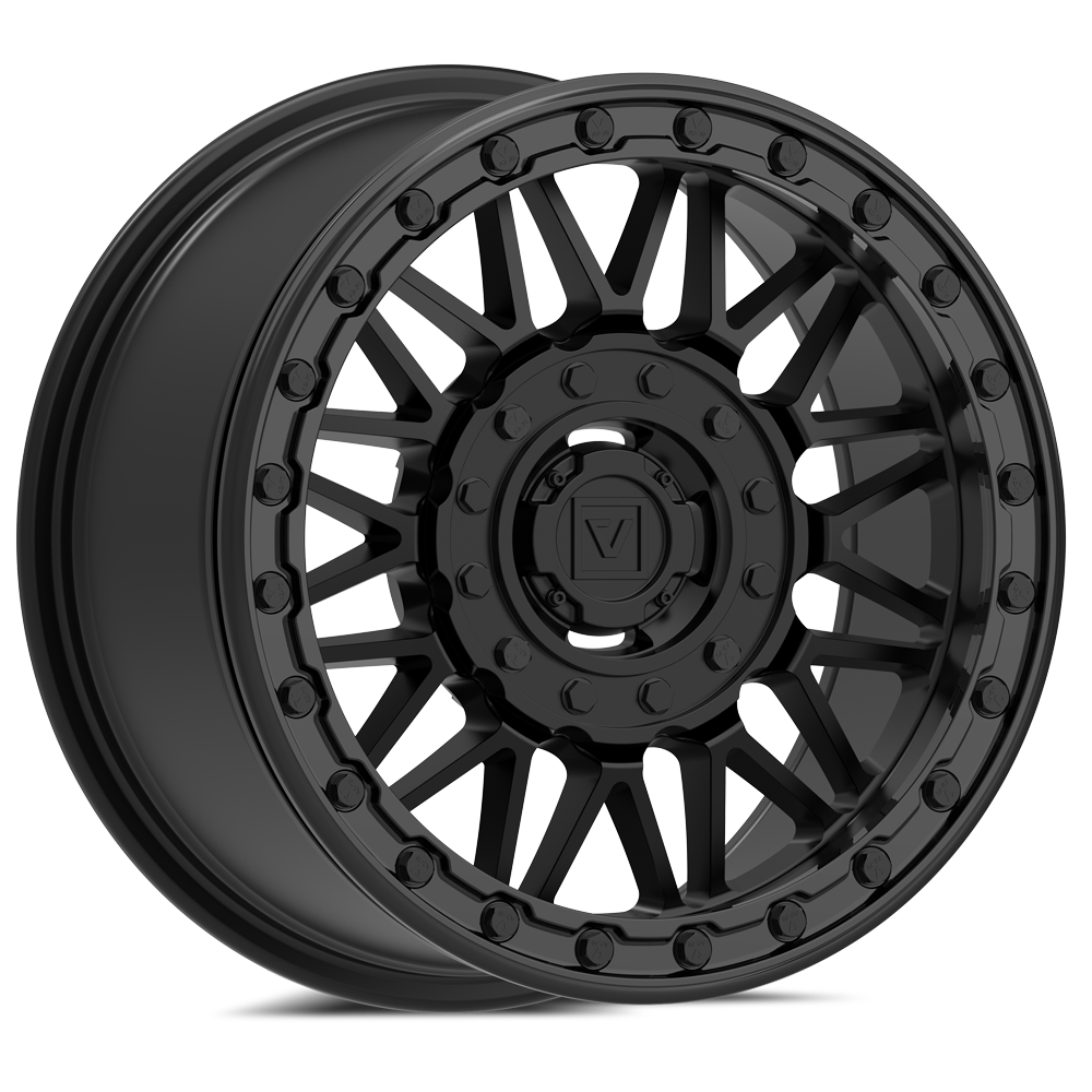 V08 UTV Satin Black Beadlock Wheel (15x7 30mm 4x137/4x156) Valor Offroad