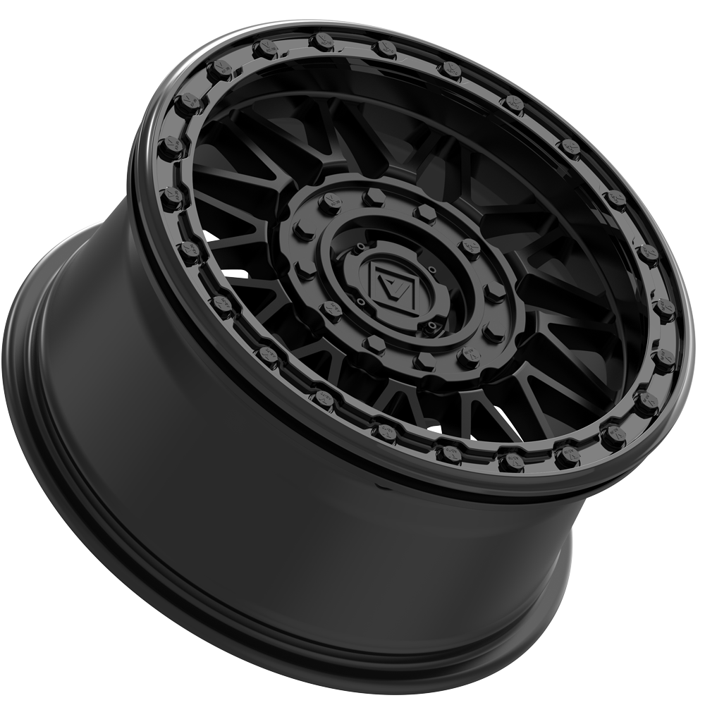 V08 UTV Satin Black Beadlock Wheel (15x7 30mm 4x137/4x156) Valor Offroad