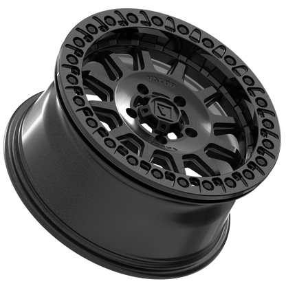 V09 UTV Brushed Charcoal Beadlock Wheel (15x7 40mm 6x139.7) Valor Offroad