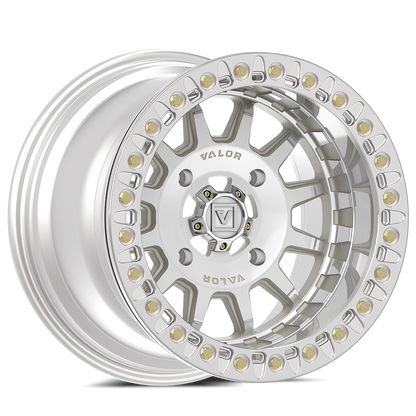 V09 UTV Raw Machined Beadlock Wheel (15x10 0mm 4x156) Valor Offroad
