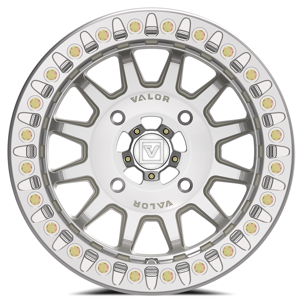 V09 UTV Raw Machined Beadlock Wheel (15x10 0mm 4x156) Valor Offroad