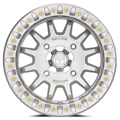 V09 UTV Raw Machined Beadlock Wheel (15x10 0mm 4x156) Valor Offroad