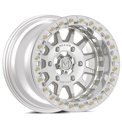 V09 UTV Raw Machined Beadlock Wheel (15x10 0mm 6x139.7) Valor Offroad