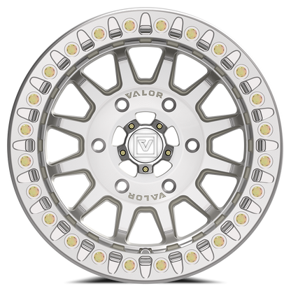 V09 UTV Raw Machined Beadlock Wheel (15x10 0mm 6x139.7) Valor Offroad