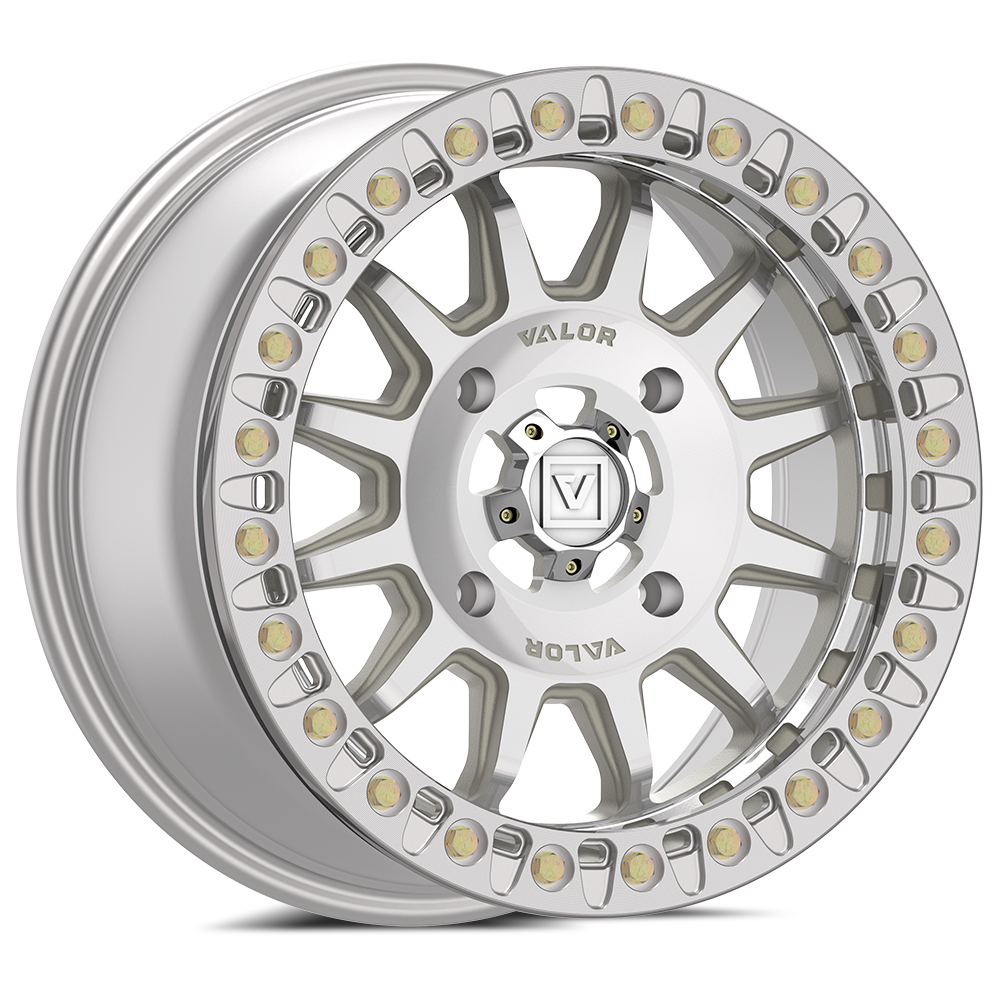 V09 UTV Raw Machined Beadlock Wheel (15x7 40mm 4x137) Valor Offroad