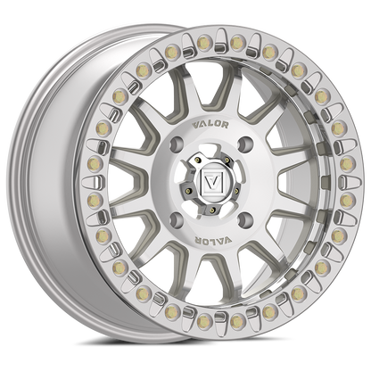 V09 UTV Raw Machined Beadlock Wheel (15x7 40mm 4x156) Valor Offroad
